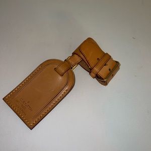 Authentic Louis Vuitton Luggage Tag and Belt